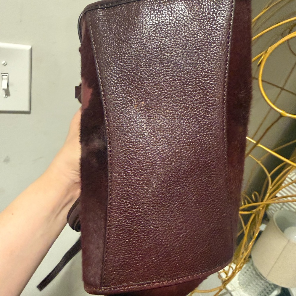 Coach Dark Red Fur Satchel - Picture 6 of 6